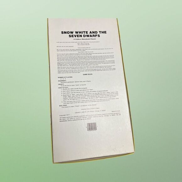 Vintage 1977 Snow White And The Seven Dwarfs Board Game Cadaco COMPLETE - Picture 3 of 5